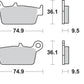 Sbs SI Offroad Sintered Brake Pads For Honda XR 650 L 1987-2024 Set of 2 604SI
