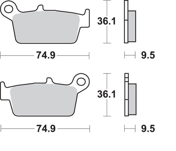 Sbs SI Offroad Sintered Brake Pads For Honda XR 650 L 1987-2024 Set of 2 604SI