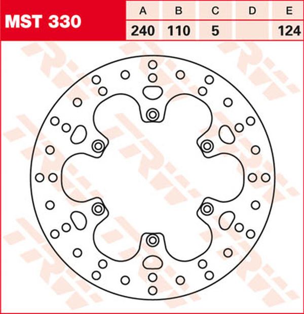 Trw Round Fixed Brake Rotor 220-250mm For BMW G 650 GS 1993-2016 Steel MST330