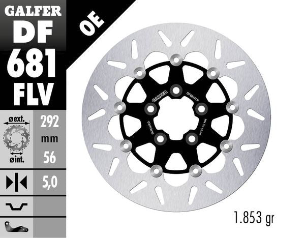 GALFER Brake Rotor Full-Floating Round Two Piece (Floating) DF681FLV