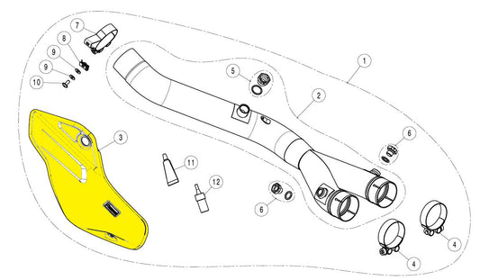 Akrapovic Heat Shield Black CF For Yamaha MT-10 SP 22-24 P-HSY10L3