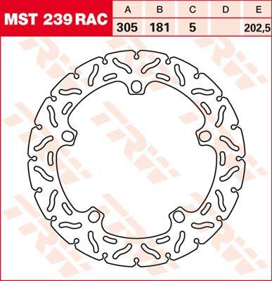 Trw Contoured Fixed Brake Rotor For BMW R 1200 GS 1993-2011 Steel MST239RAC