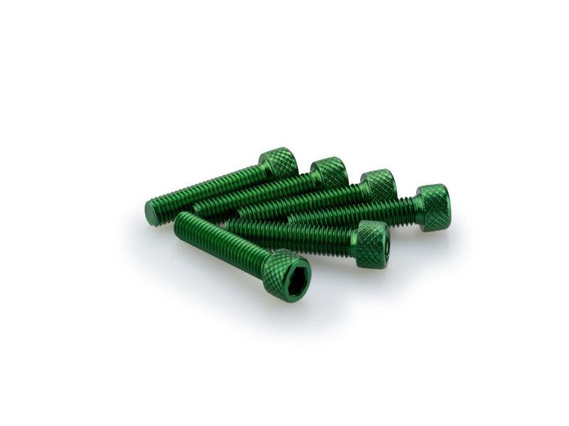 PUIG M5 30mm Allen Screws x 6 Green Universal 0258V