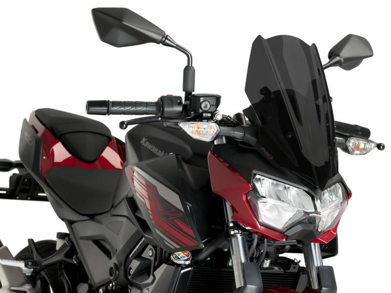 PUIG New Generation Sport Screen Dark Smoke for Kawasaki Z400 19-24 3548F
