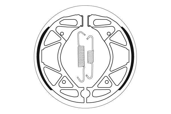 Sbs Street Brake Shoes For Yamaha HW 125 CBS 2005-2018 Organic Set 2209
