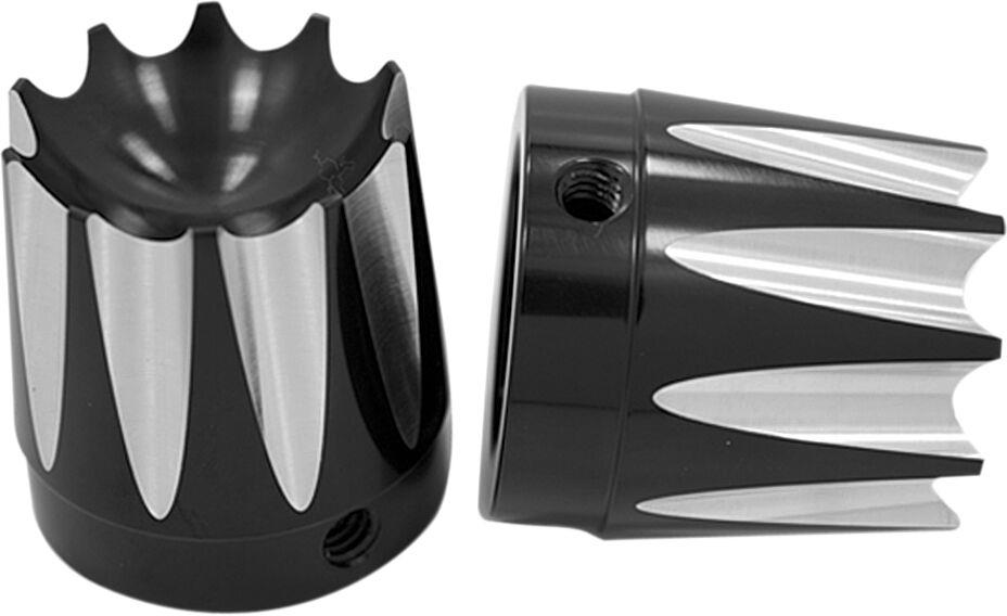 Avon Grips Front Axle Nut Cover For Harley FLHRXS 1868 2007-2024 AXL-EX-ANO