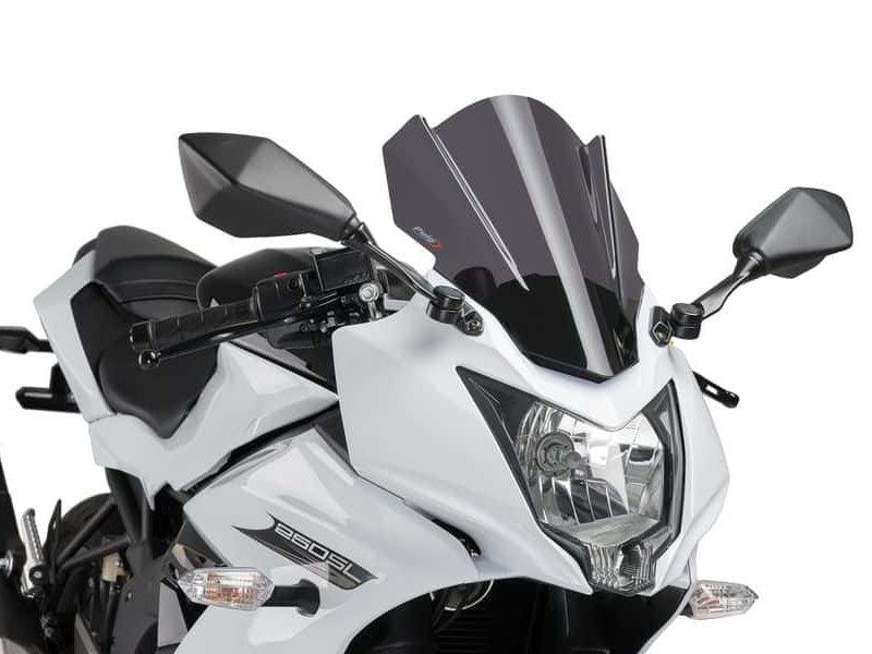 PUIG Z-Racing Screen Dark Smoke for Kawasaki Ninja 250 SL 15-16 7630F