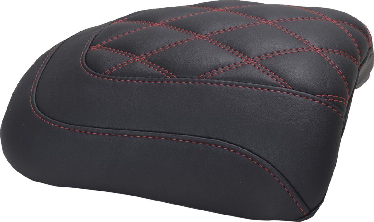Mustang Padded Passenger Seat Cowl For Harley FLHX 2023-2026 Black/Red 88611DC