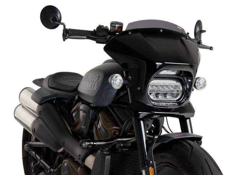 PUIG Fury Sport Semifairing And Screen Dark Smoke for Harley Davidson Sportster S RH1250S 21-24 21325F