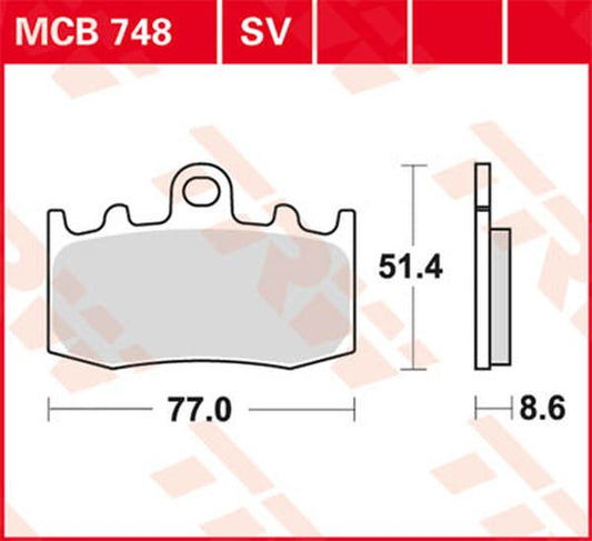 Trw All Round Sintered Metal Brake Pads For BMW K 1300 S 2000-2016 MCB748