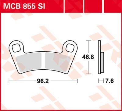 Trw Off-Road Brake Pads For Polaris Scrambler 850 4X4 2009-2026 MCB855SI