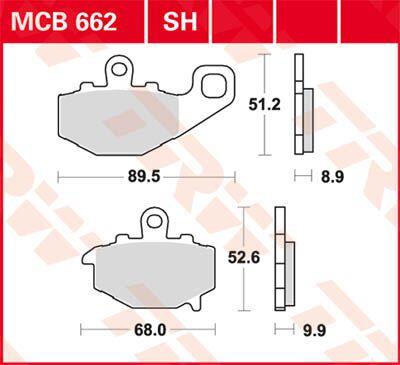 Trw All Round Sintered Metal Brake Pads For Kawasaki Z 1000 1993-2020 MCB662