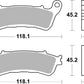 Sbs Sintered Brake Pads For Honda GL 1800 2018-2021 Sintered Metal 953LS