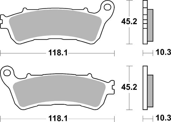 Sbs Sintered Brake Pads For Honda GL 1800 2018-2021 Sintered Metal 953LS