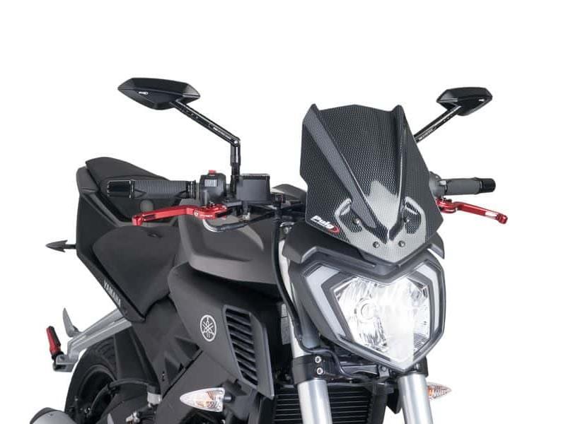 PUIG New Generation Sport Screen Carbon Look for Yamaha MT-125 14-19 7654C