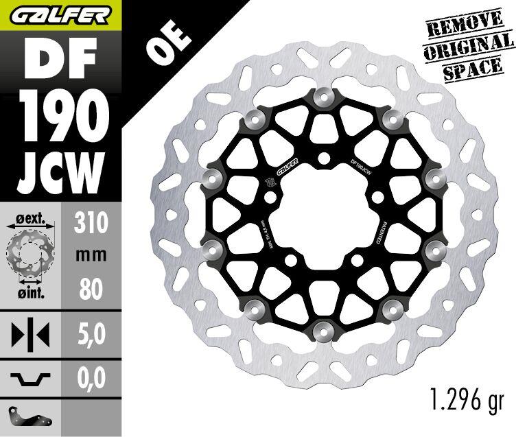 Galfer Brake Rotor Floatech Wave For Kawasaki ZX-6 R 636 2006-2026 DF190JCW