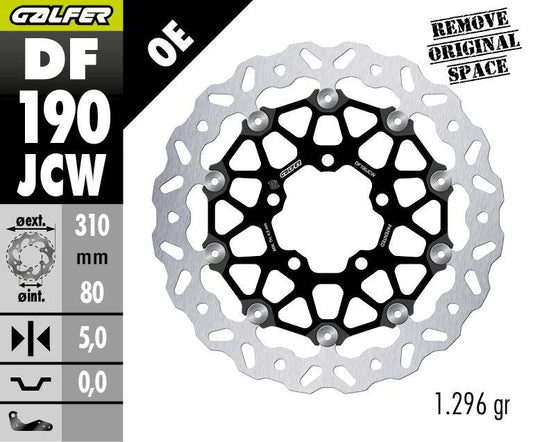 Galfer Brake Rotor Floatech Wave For Kawasaki ZX-6 R 636 2006-2026 DF190JCW