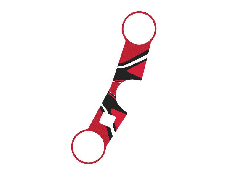 PUIG Radikal Yoke Protector Red for Suzuki GSX R 1000 03-04 6939R