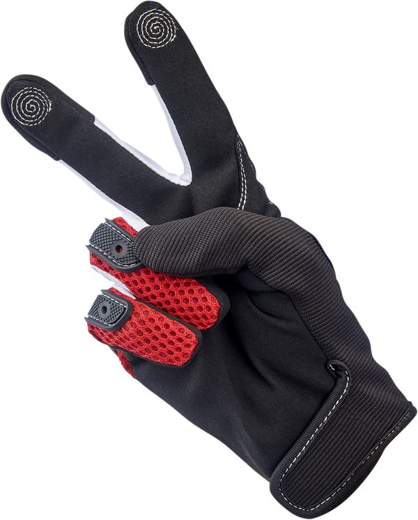 Biltwell Motorcycle Gloves Anza Red/Black