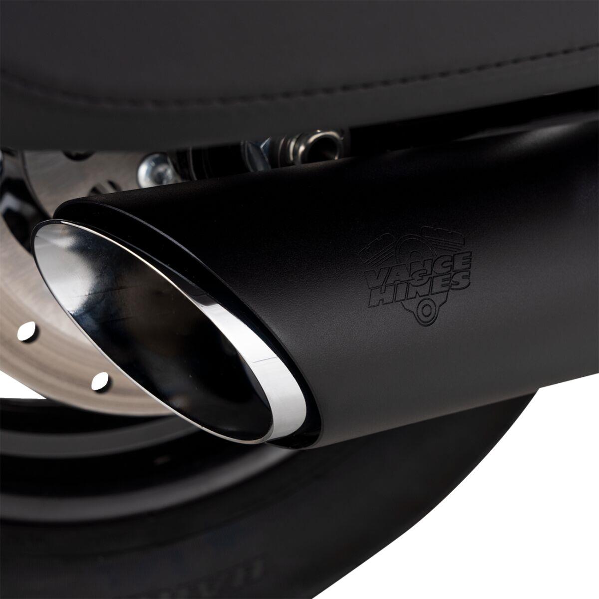 VANCE & HINES BLACK Twin Slash Slip-On Muffler for Harley Davidson SOFTAIL 2025 46750