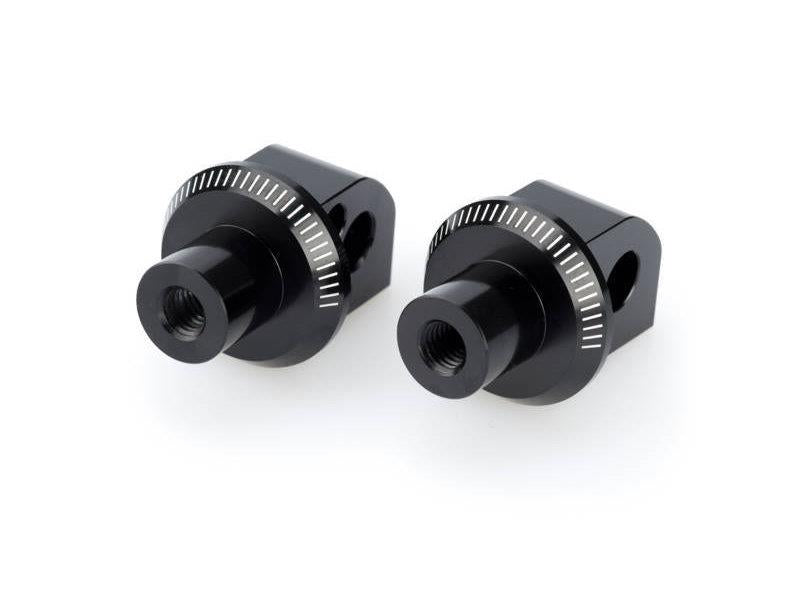 PUIG Pillion Footpeg Adaptors Black for Yamaha YZF R1/M/R6/Race/R7 02-25 6458N