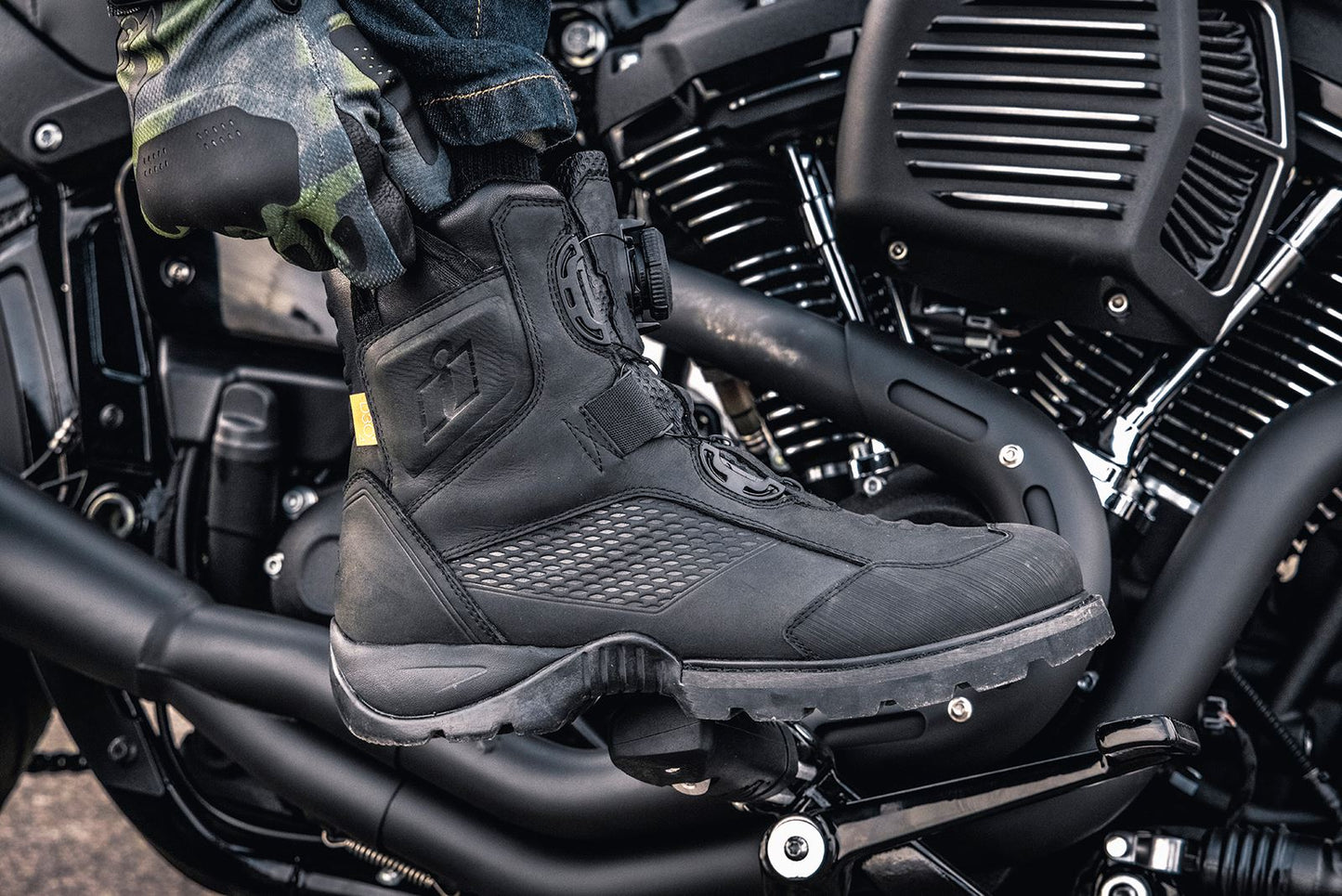 Icon Stormhawk Waterproof Boots Black