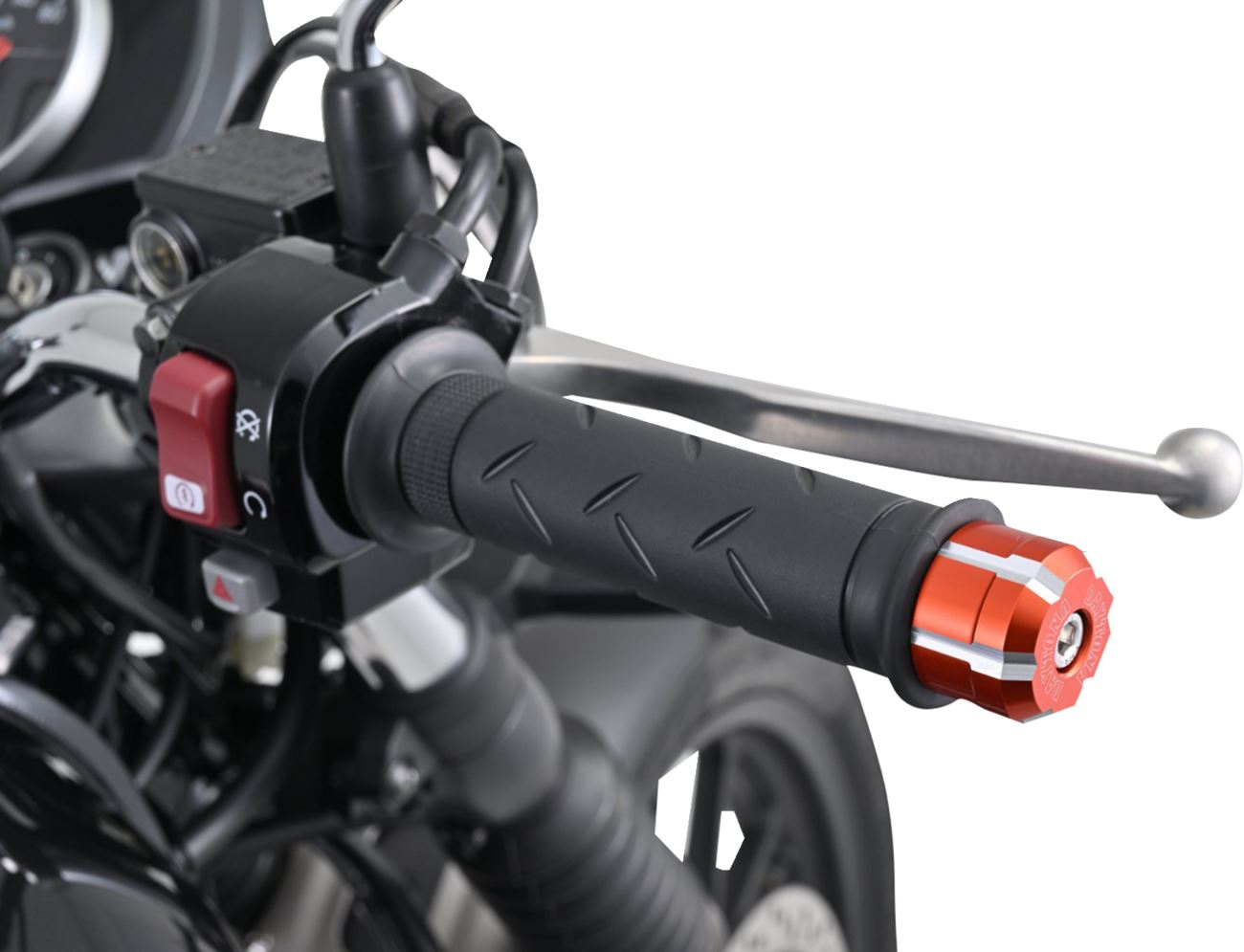 Daytona Handlebar End CNC Aluminum Anodized Orange Kit 14-19mm Fitment 81176