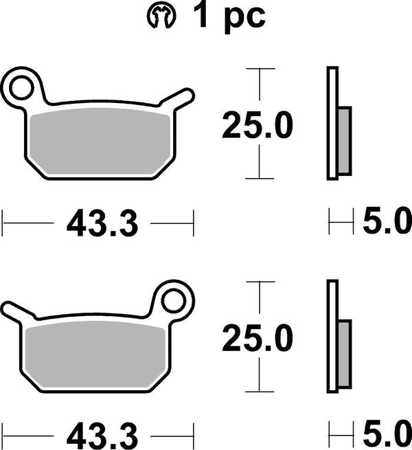 Sbs RSI Offroad Racing Sintered Brake Pads For KTM SX 50 2002-2024 794RSI
