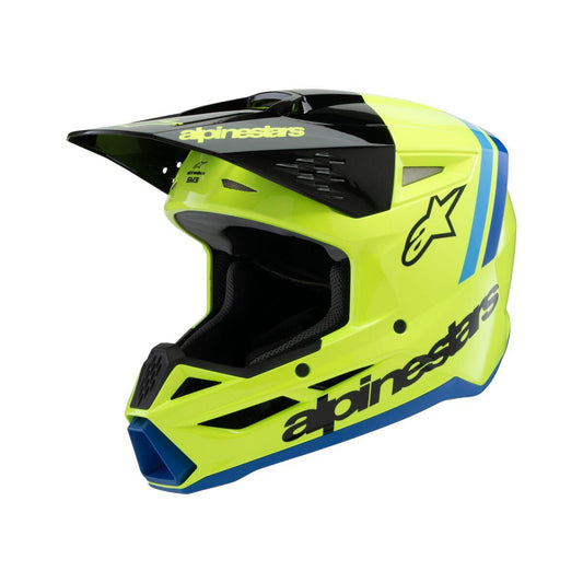 ALPINESTARS Youth SM3 Radium Yellow/Black/Blue MX Helmet