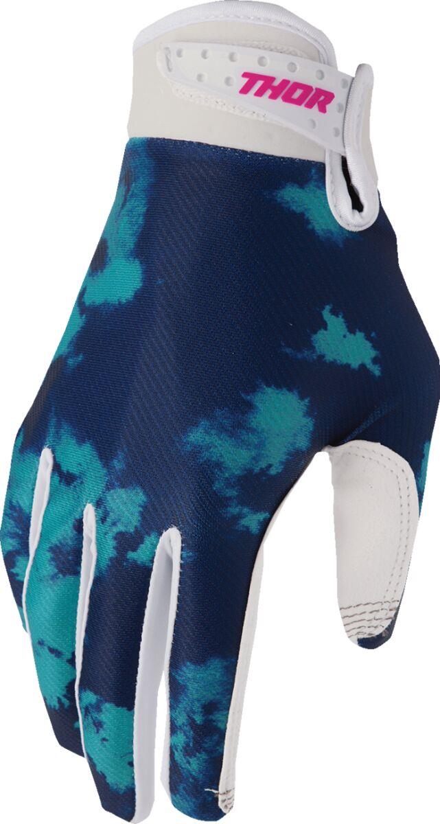 THOR Youth LAUNCHMODE Bleach Gloves Blue/Green/White