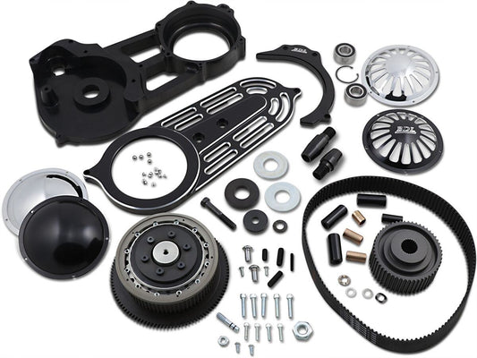 Belt Drives 2" Belt Drive Kit with Changeable Domes Harley FLHR 12-16 EVO-14B-2B