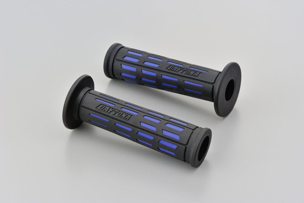Daytona Grippy Grip GGD-Tapered-SP 22.2mm Open End Black/Blue Grips Pair 25164