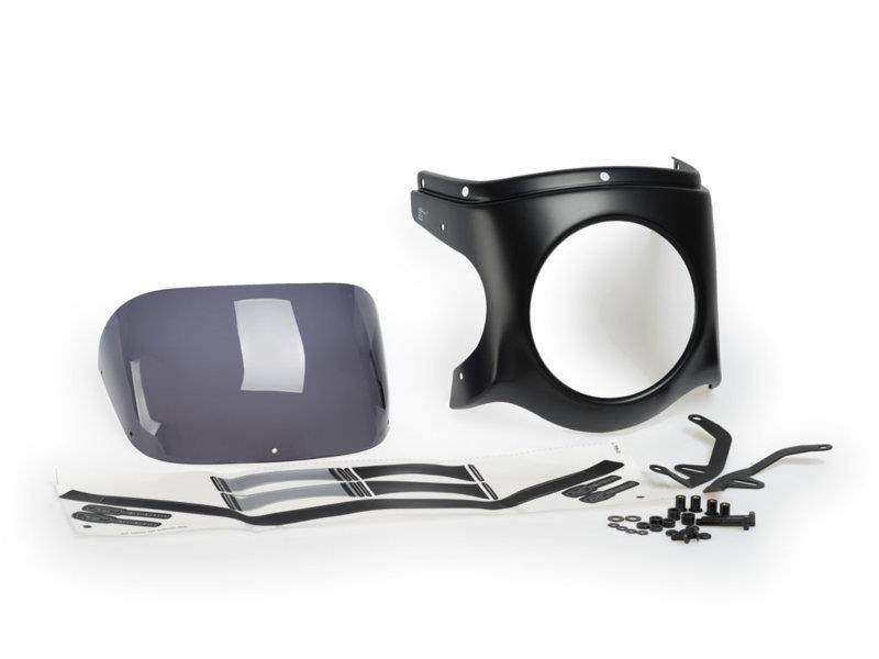 Puig Retro Black Semi Fairing And Screen 180mm Dark Smoke 20432F
