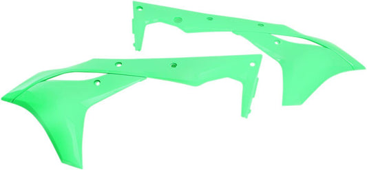 UFO RADIATOR COVERS KAWASAKI KXF250 FLUO GREEN KA04747-AFLU