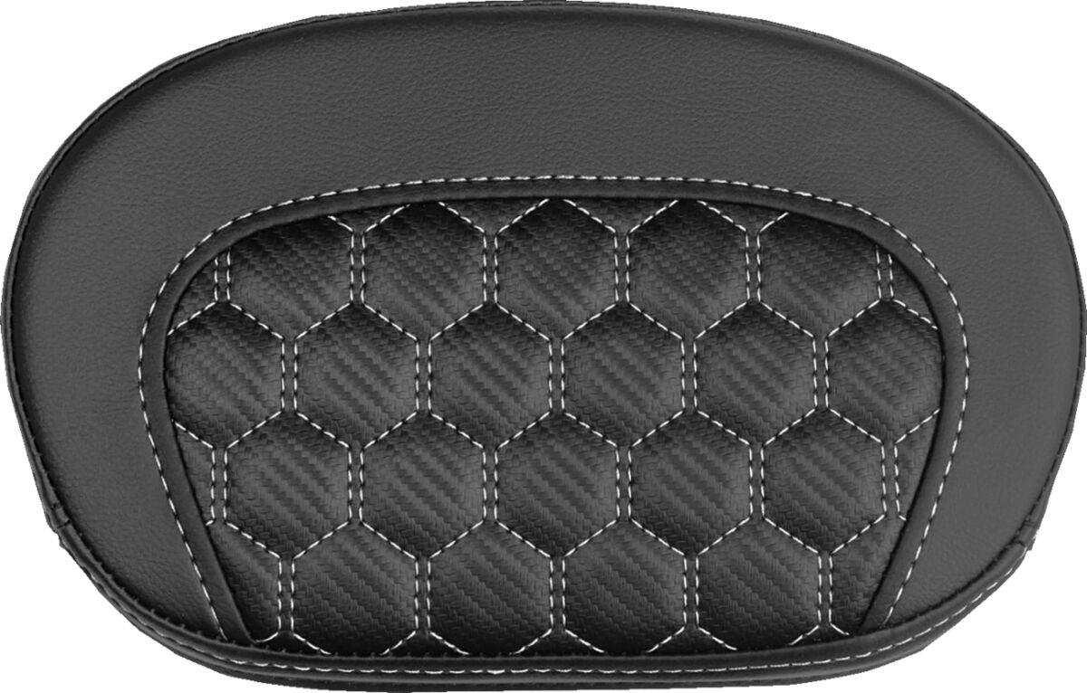 Saddlemen Mini Contour Sissy Bar Pad Black White Saddlehyde 061019006