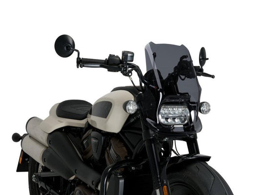 PUIG New Generation Sport Screen Dark Smoke for Harley Davidson Sportster S RH1250S 21-24 21321F