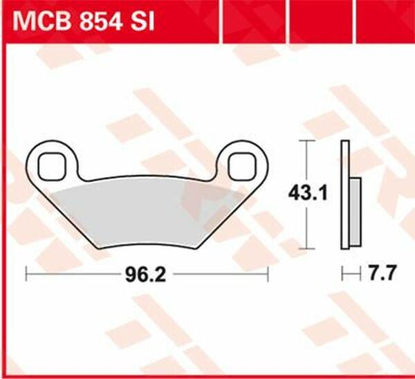 Trw Sindered Off-Road Brake Pads For Polaris Ranger 570 SP 06-26 MCB854SI
