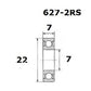 BLACK BEARING Bearing B3 7X22X7MM UB-627-B3