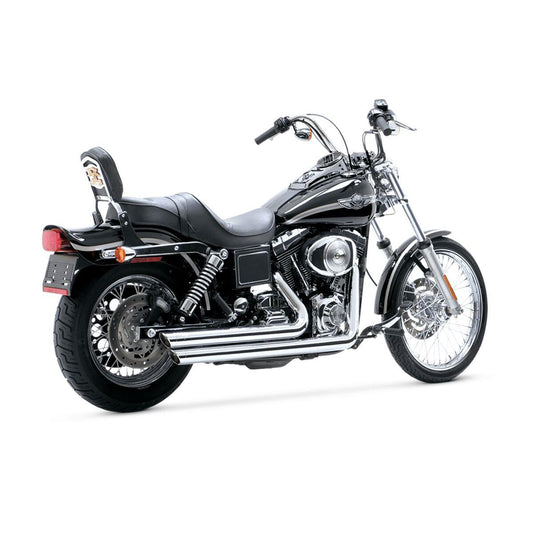 VANCE & HINES Big Shots Staggered Exhaust System Chrome for Harley Davidson DYNA 91-05 17912