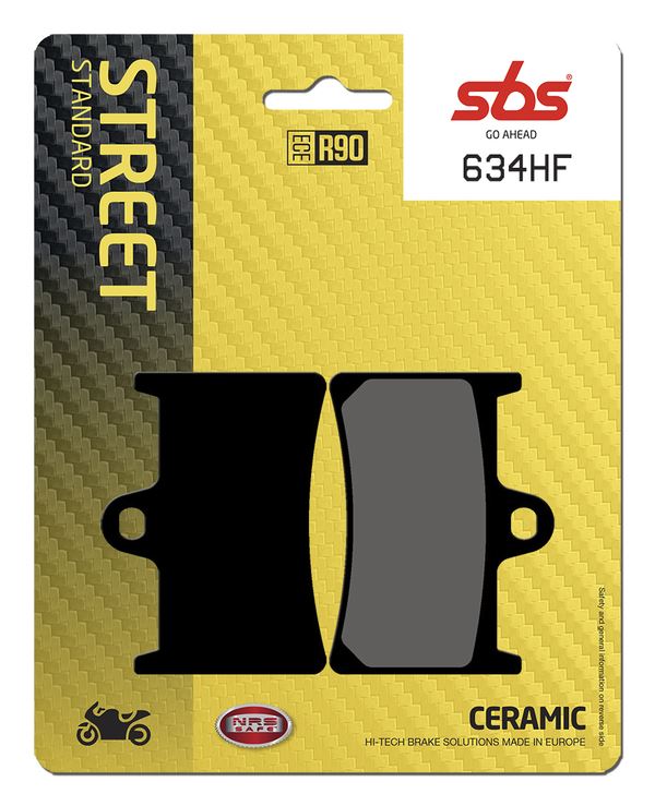 Sbs HF Street Ceramic Organic Brake Pads For Yamaha YZF-R6 600 1989-2026 634HF