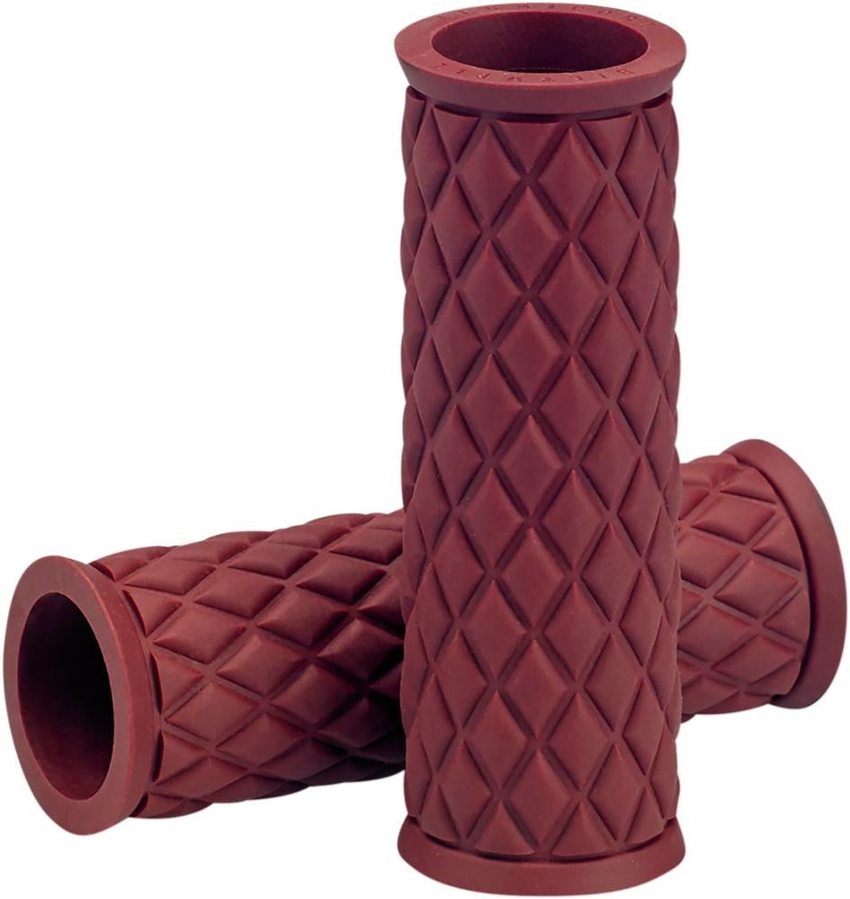 Biltwell Alumicore Grip Sleeves Tpv Rubber Oxblood To Fit 1" Bars Harley V-Twin