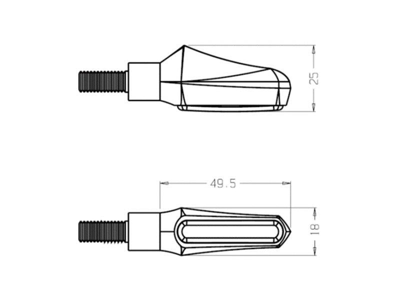 Puig Curve LED Indicators Black 20825H