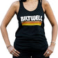 Biltwell Women's Surf Tank Top Black Casual Racerback Polyester