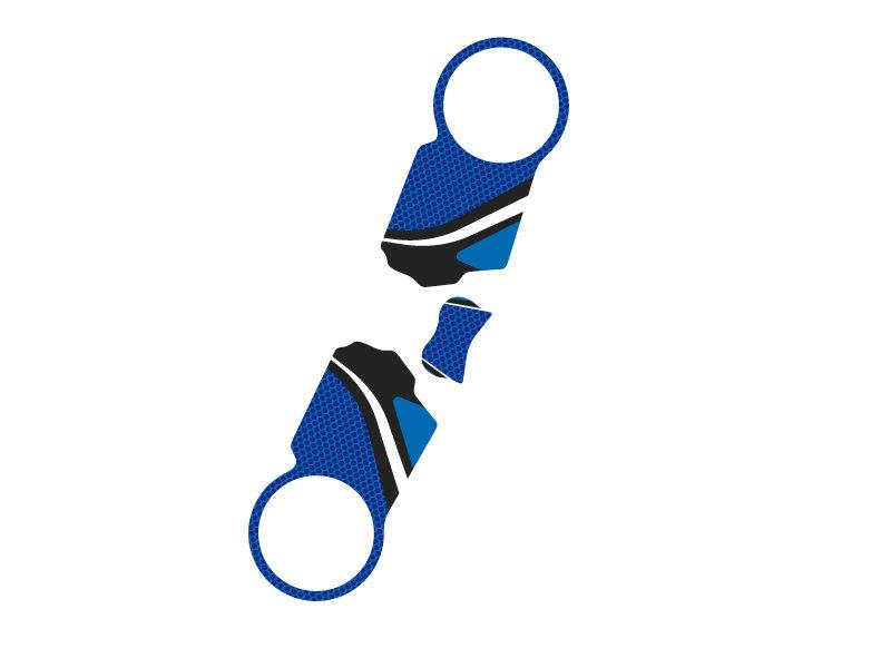 PUIG Radikal Yoke Protector Blue for Honda CBR1000 RR Fireblade 04-07 6965A