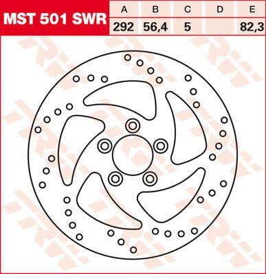Trw Round Fixed Brake Rotor Swing Design For Harley FLS 1690 1999-2017 MST501SWR
