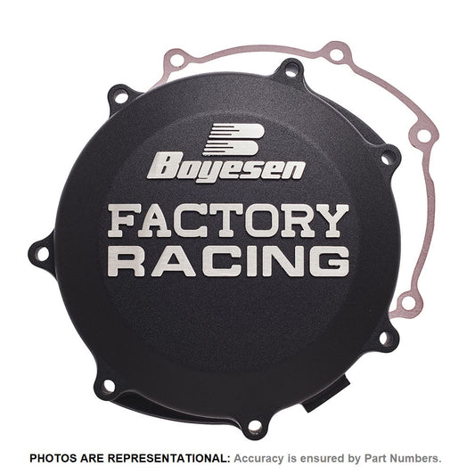 Boyesen Factory Clutch Cover For Kawasaki KX 125 L 1994-2002 Black CC-11B