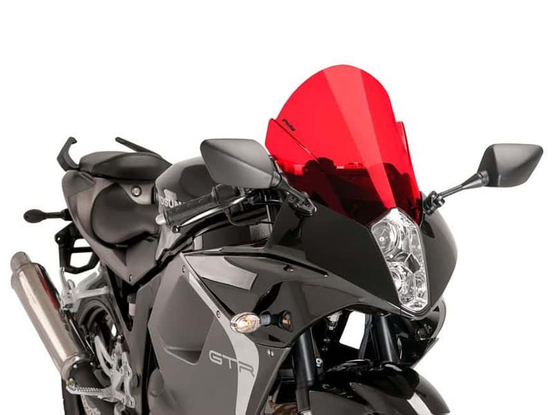 PUIG Z-Racing Screen Red for Hyosung GT650 iR 13-16 6716R