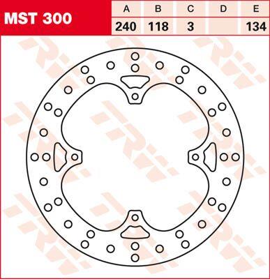 Trw Round Fixed Brake Rotor 220-250mm For Honda CR 125 R 1981-2007 Steel MST300