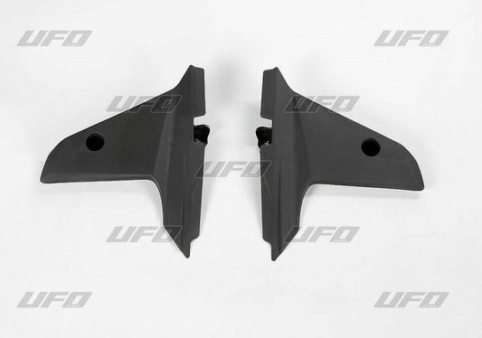 UFO LOWER RADIATOR COVERS HUSQVARNA WR/CR/TC/TE BLACK HU03335-001