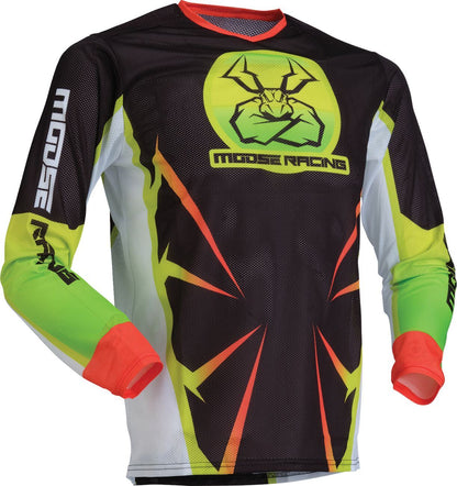 Moose Racing Jersey Youth Agroid Mesh Hi-Viz/Black